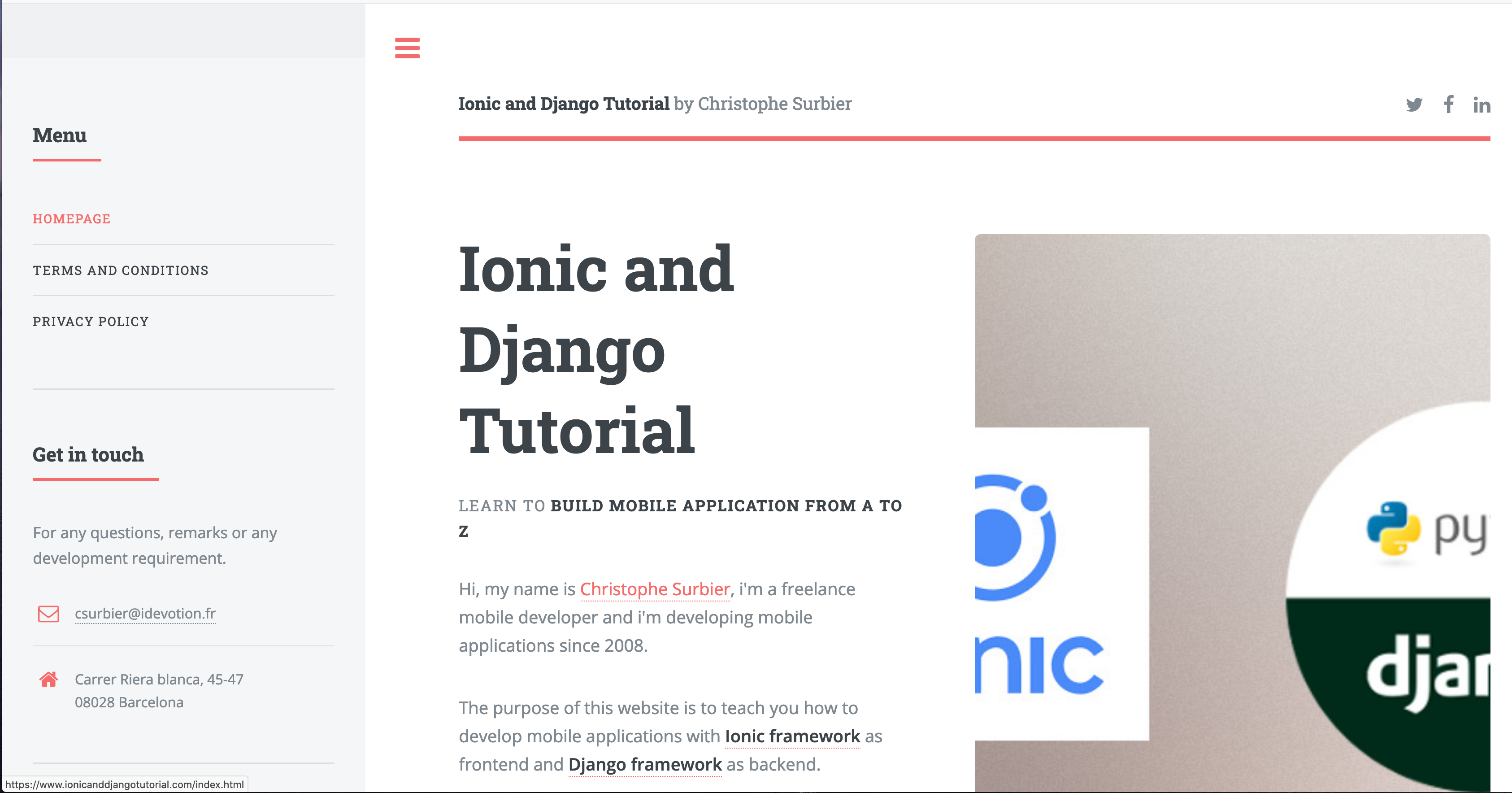 IonicAndDjango Tutorial