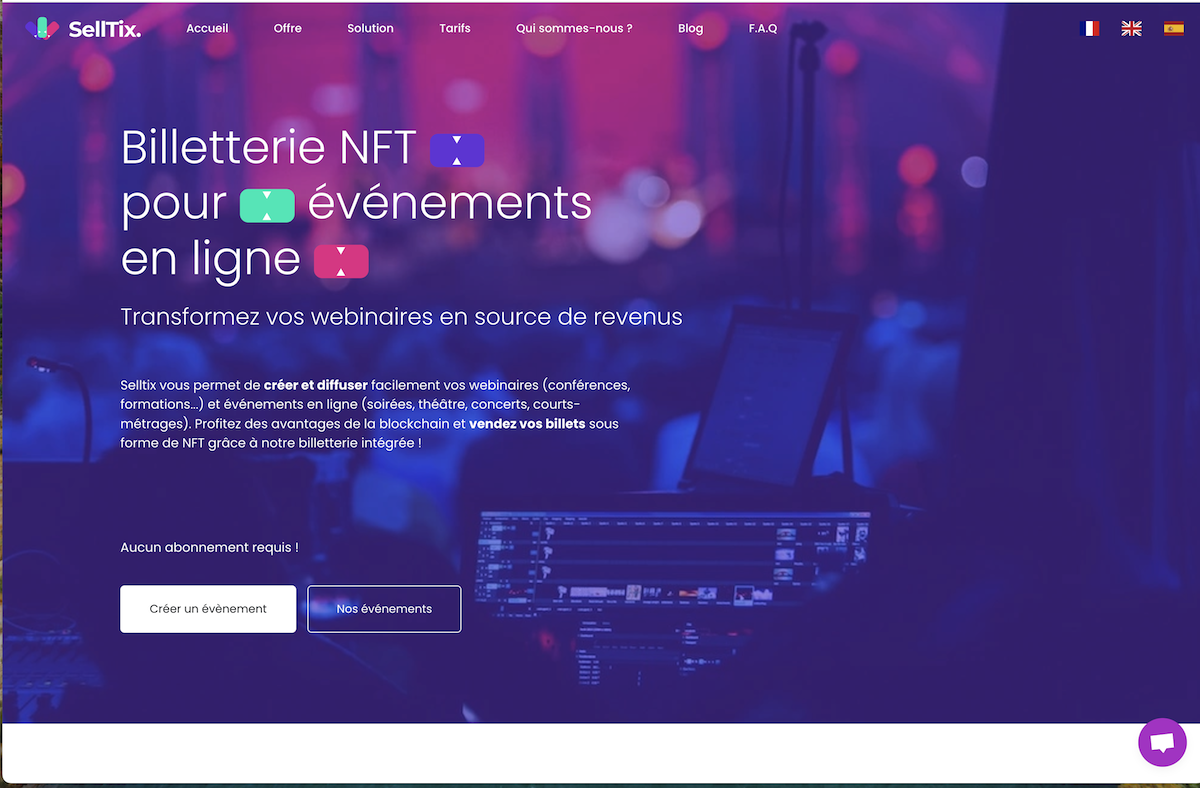 SellTix - Plateforme de billetterie NFT