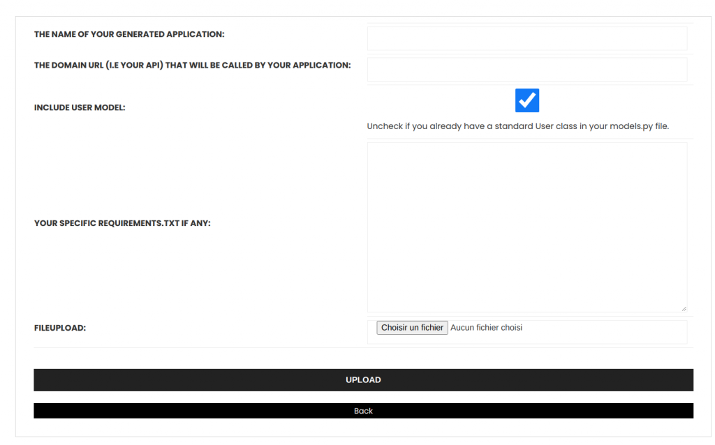 Ionic django kickoff form